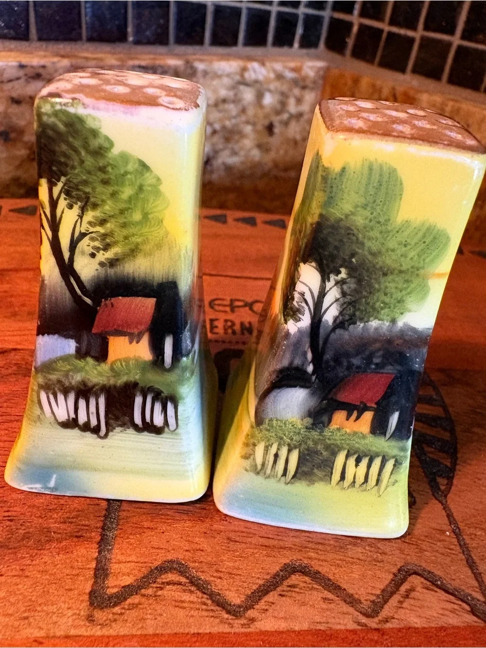 Vintage Mid Century Japanese Salt and Pepper Shakers